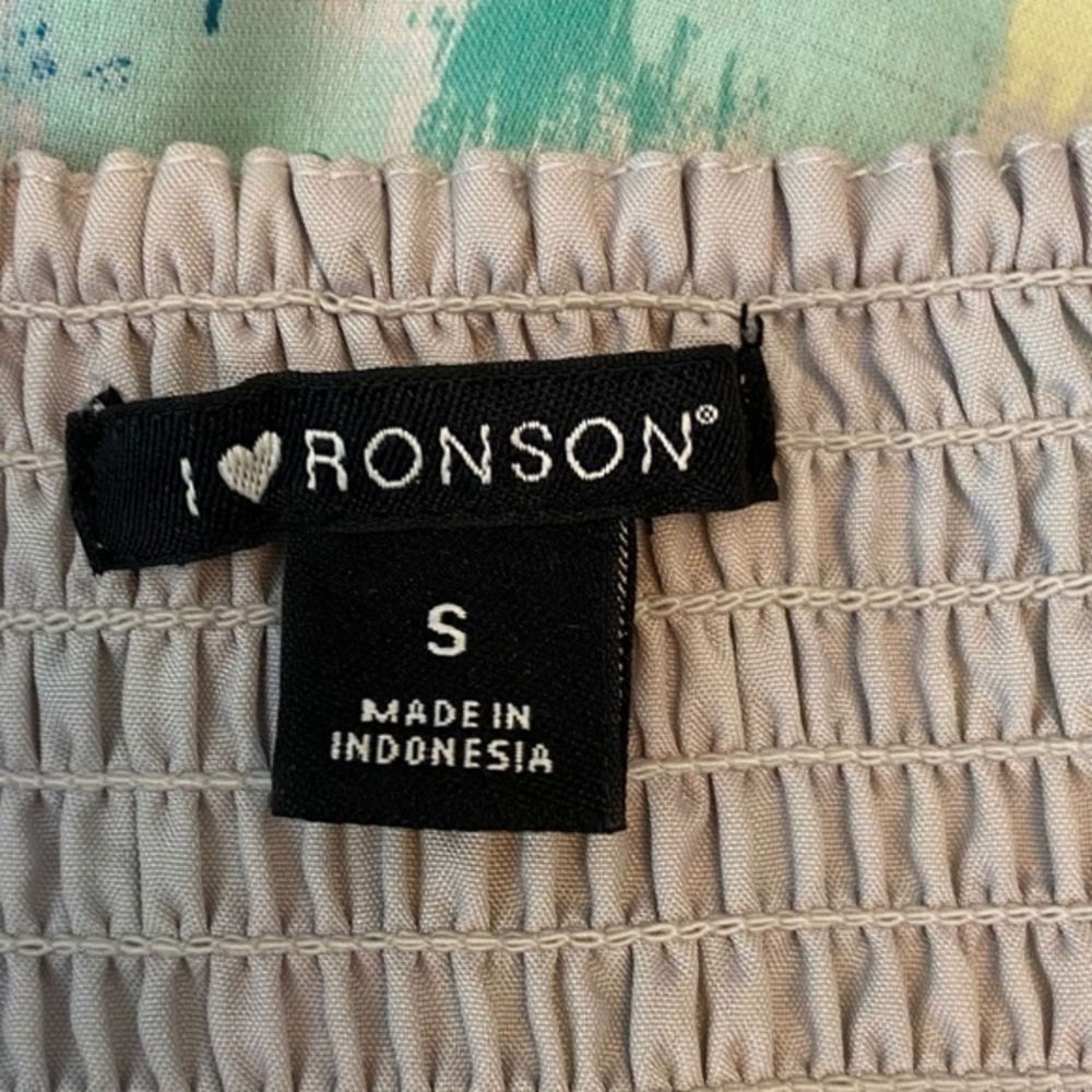 I Heart Ronson Dress Ruffle Halter Print Mini Dress - Picture 12 of 15